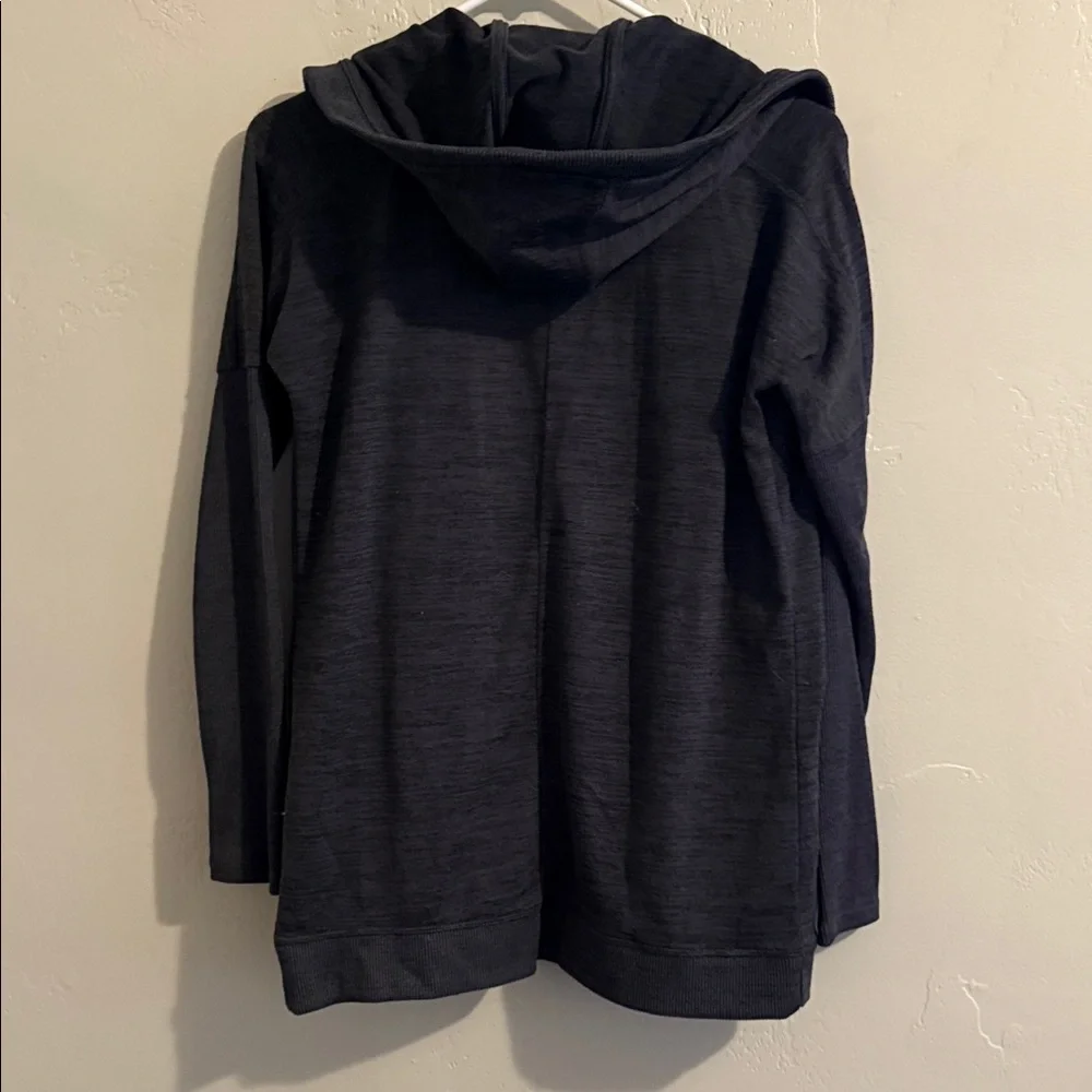 Athleta Charcoal Gray Hooded Open Front Jacket XSmall - Picture 8 of 10